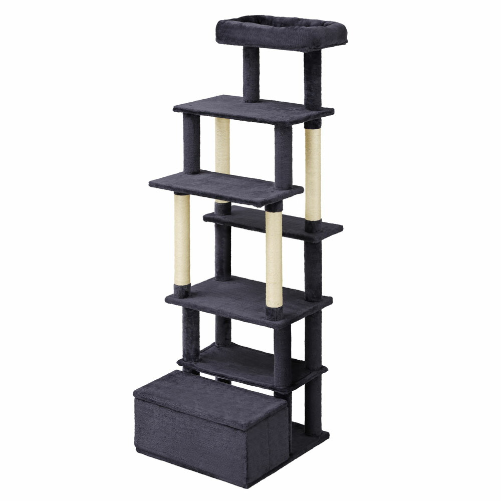 楽天市場】キャットタワー 猫タワー 据え置き スリム 爪とぎ 低重心