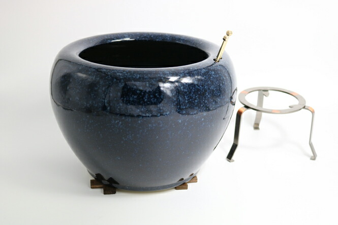 楽天市場】生子火鉢 10号火箸・五徳・井ゲタ付き信楽焼 伝統の火鉢