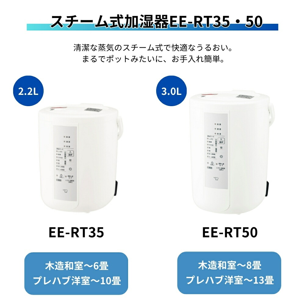 2024年製】象印 スチーム式加湿器 EE-RT35-WA 象印 スチーム式加湿器