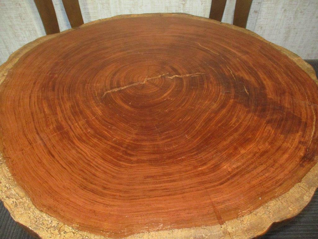 楽天市場】# 1216□ ブビンガ 丸テーブル 輪切り 一枚板 ダイニング