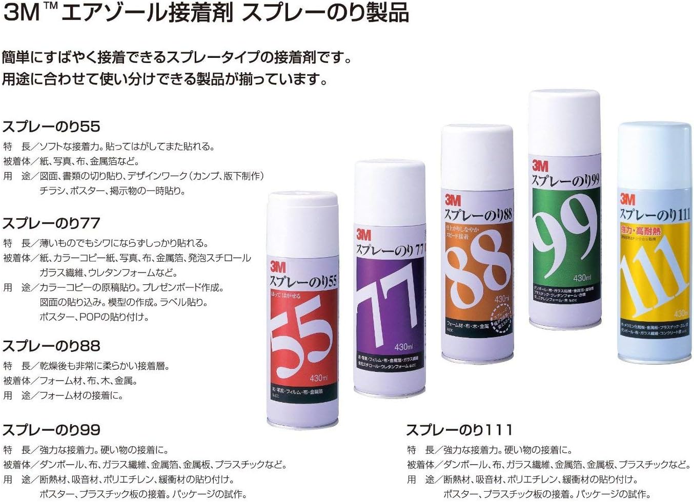 スリーエムジャパン(3M) - スプレーのり 高品質 55(430ml) - S/N 55 6