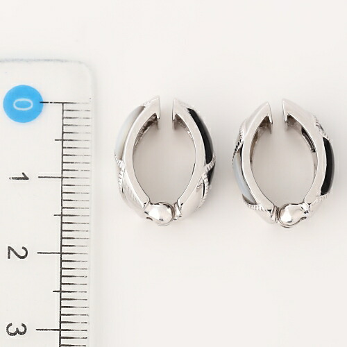 楽天市場】K14WG オニキス 白蝶貝 ピアリング 14金ホワイトゴールド