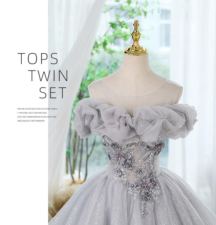 楽天市場】パーティー ドレス ミニ丈 膝丈 カラードレス グレー