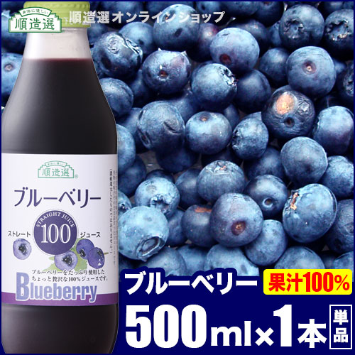 楽天市場】保存料 香料 無添加 果汁100% ブルーベリー100 500ml×1本 無