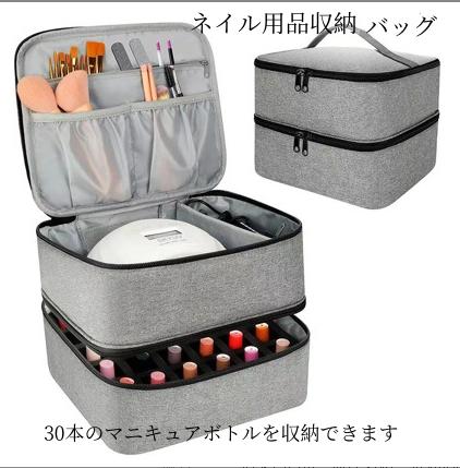楽天市場】ネイル用品収納ポーチ ネイルバッグ バニティバック 3colour