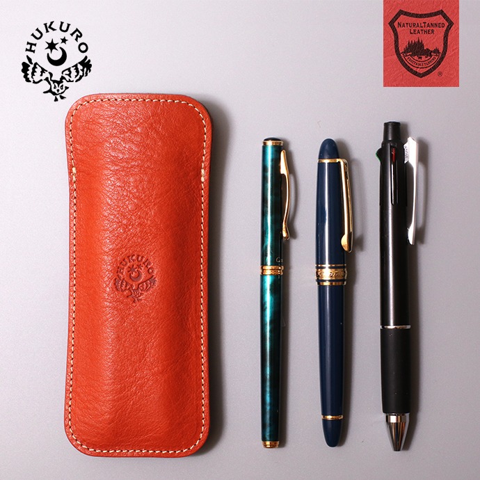 極希少！ 高級ボールペン2本(黒・赤）と本革製ペンケースの豪華3点