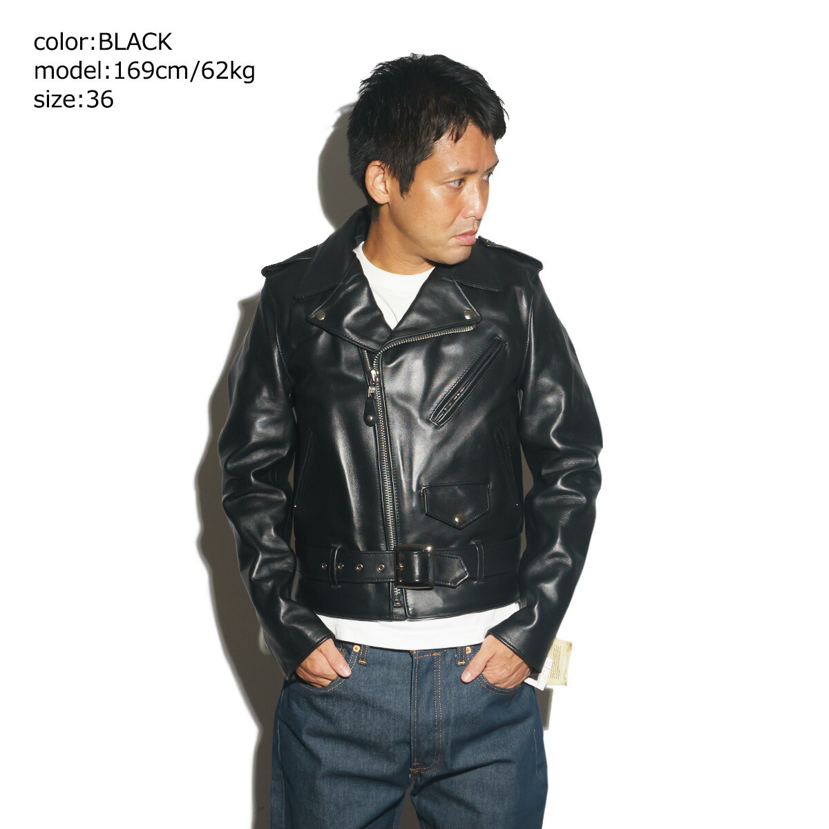 楽天市場】ショット SCHOTT 613 ワンスター ダブルライダース ブラック