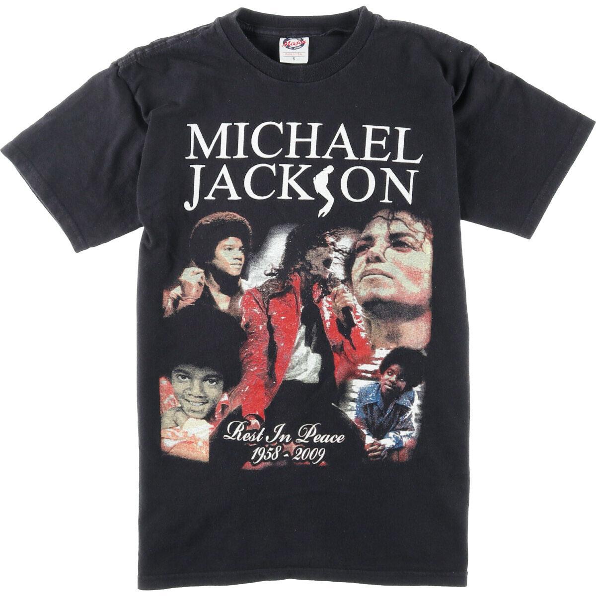 19177 マイケルジャクソン Tシャツ 1958-2009 黒 サイズL 19177