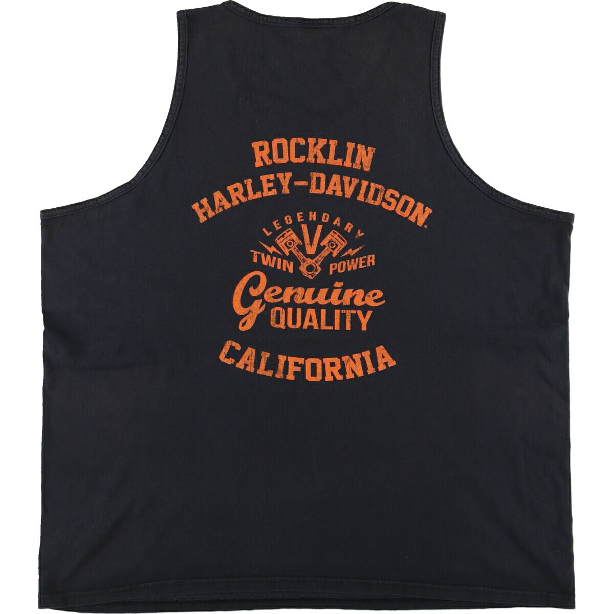 90s USA製 ハーレーダビッドソン イーグル 炎 両面 タンクトップ XL