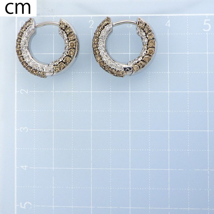 Ponte Vecchioホワイトゴールド＊ダイヤ＊フープピアス片耳 楽天市場