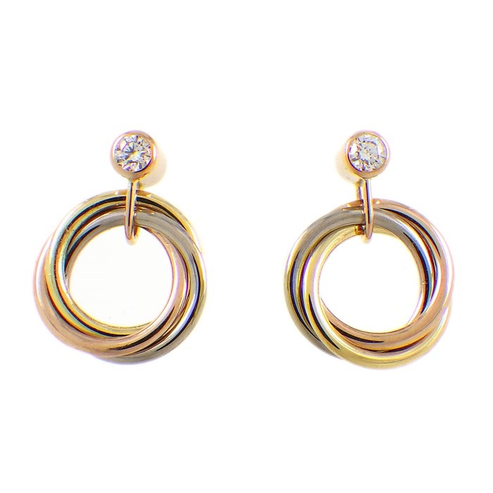 楽天市場】カルティエ Cartier ピアス トリニティ B8043200 サークル