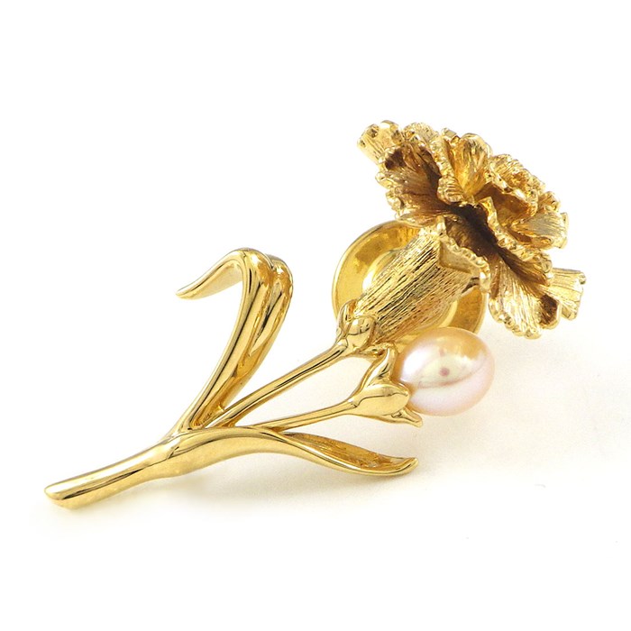ミキモト安全ピンモチーフブローチK18