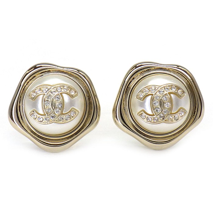 楽天市場】(シャネル)chanel ラインストーン ピアスの通販