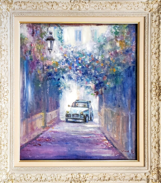 Donald's 作 風景画 ドアと庭の油彩画 Donald's 作 風景画 ドアと庭の