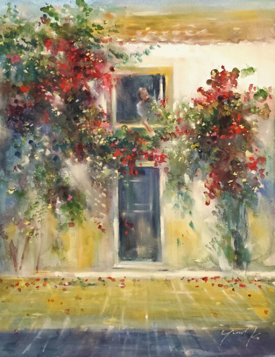 楽天市場】絵画 原画 「愛を紡いで」 水彩/パステル F6 木製額付き