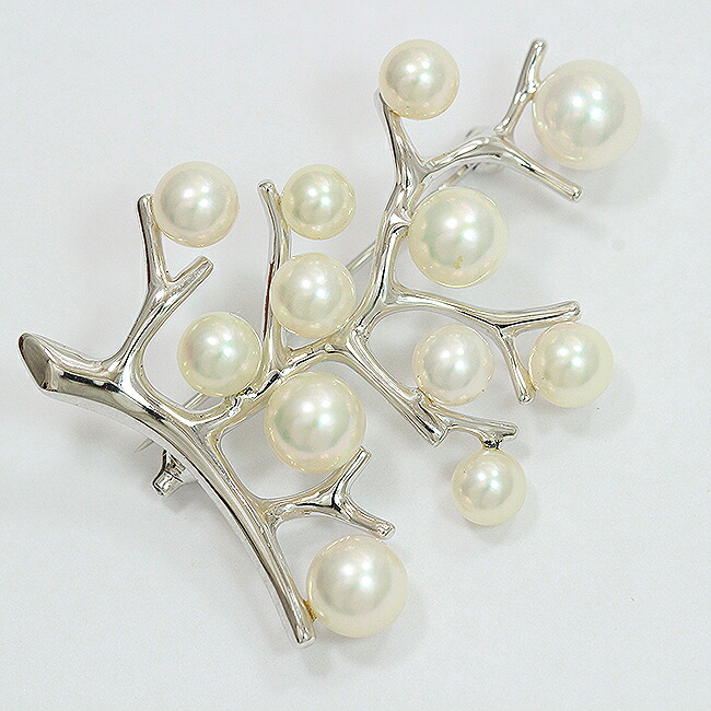 Mikimoto シルバー パール ブローチ