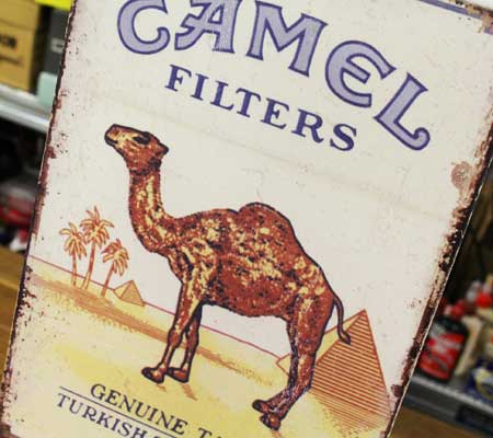 楽天市場】キャメル ブリキ看板 サインプレート サインボード