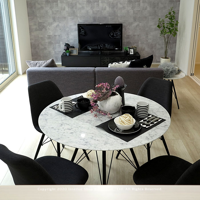 楽天市場】丸テーブル ダイニングテーブル 大理石 開梱設置配送 天然