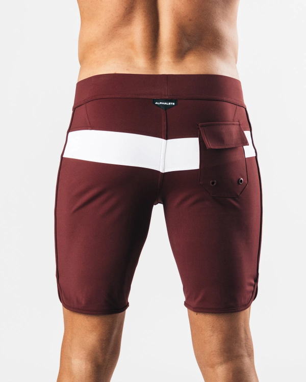 ALPHA LITE ATHLETICS フィジークショートパンツ 赤黒 ALPHA LITE