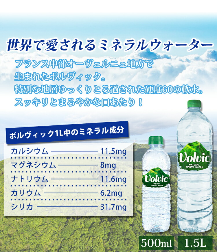 楽天市場】ボルヴィック 500ml 24本 送料無料 ミネラルウォーター