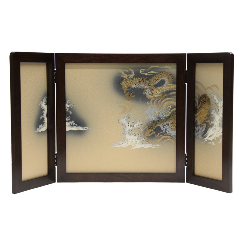 楽天市場】アウトレット品 五月人形屏風単品 五月三曲屏風 16号オーク