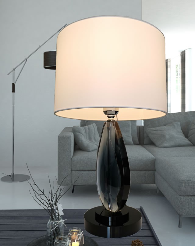 メーカー直送】テーブルランプ モダン クリスタル 水晶 高級感 H48cm