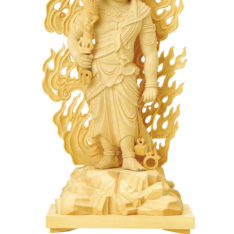 楽天市場】仏像 【本柘植(ツゲ)】 不動明王 眼入 上彫 4.5寸 （高さ