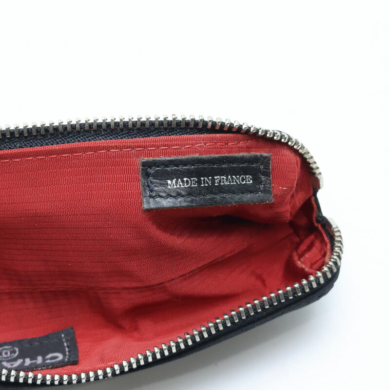 シャネル/CHANEL ペンケース 旧トラベルライン ブラック キャンバス地