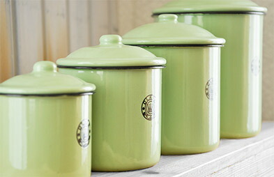 楽天市場】ホーロー キャニスター 4点セット オリーブグリーン