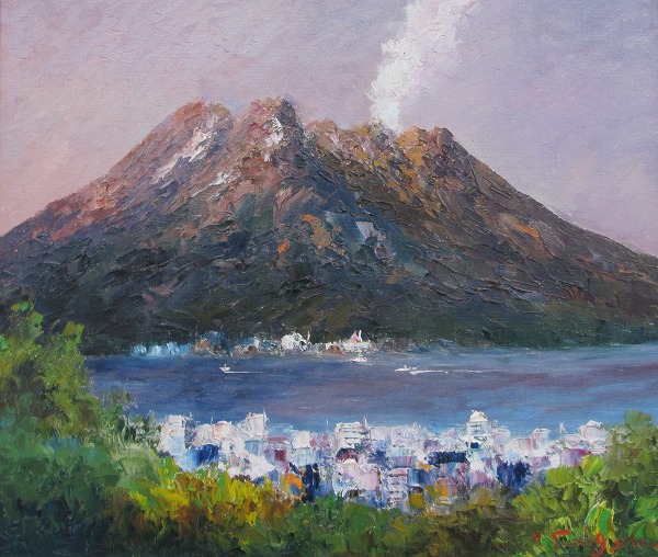 梅雨明け」2008 F20 絵画 油絵 油彩画 アート 風景画 尾瀬ヶ原 梅雨