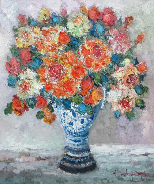 楽天市場】「薔薇」渡部ひでき F10サイズ油彩画[油絵]（直筆油彩画