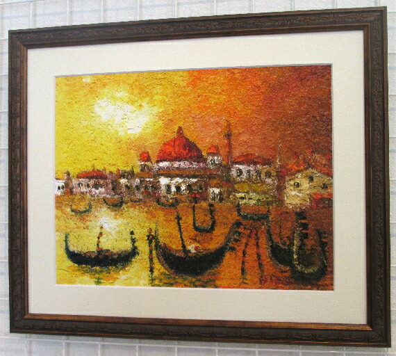 久保輝秋 転生-G 油彩画 F10号 風景画 絵画 縦45cm 横53cm 久保