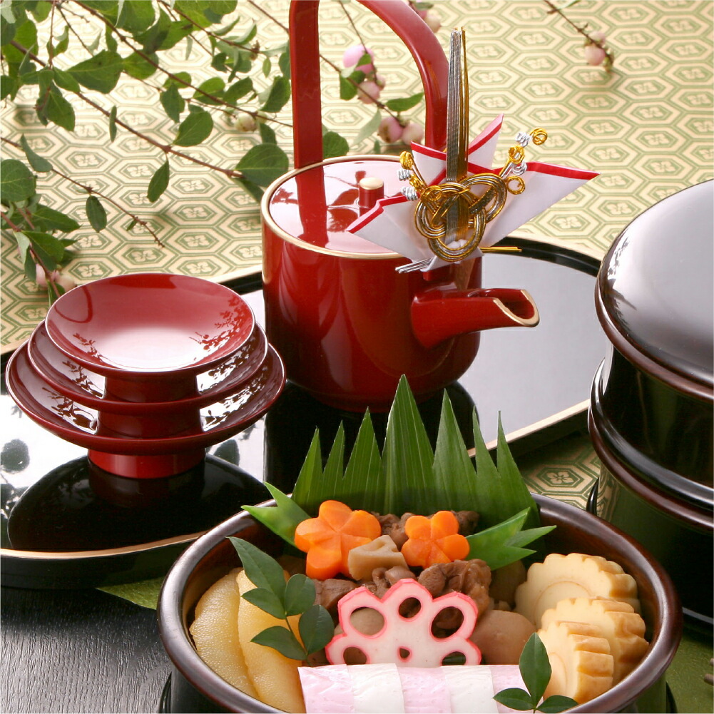 楽天市場】山中塗 屠蘇器揃え | 盃 とそ飾り付 屠蘇器 セット 日本製