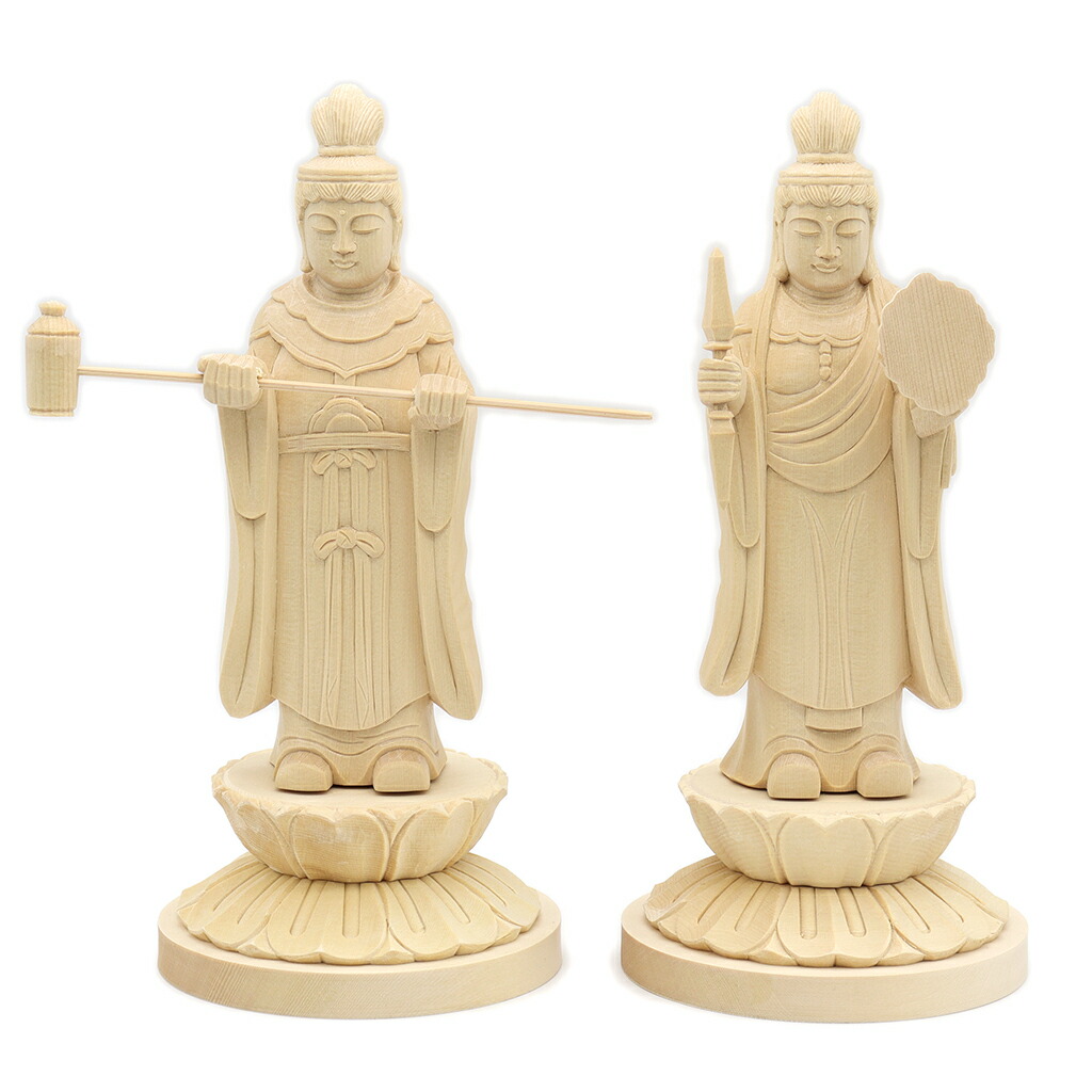 楽天市場】仏像 梵天 帝釈天 立像 5.0寸 一対 桧木 : 栗田こだわり仏像