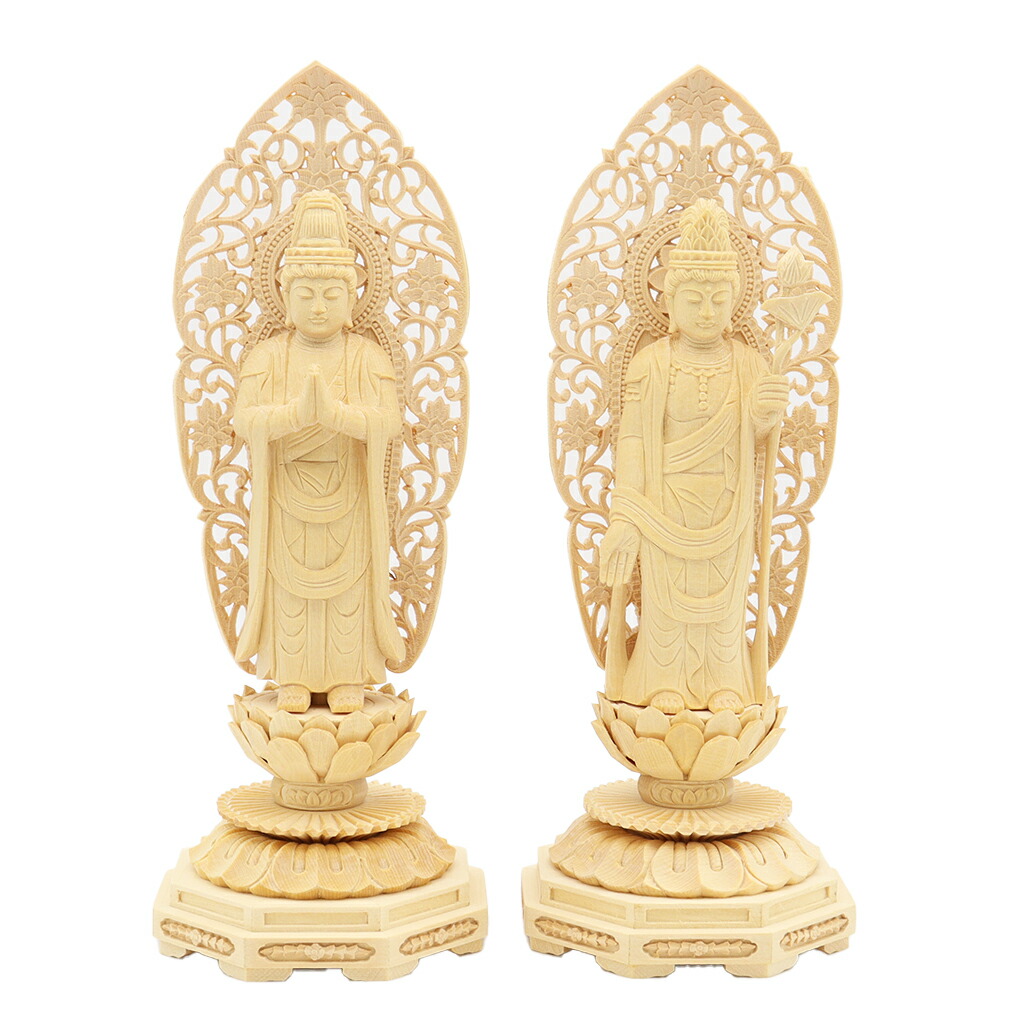 楽天市場】西方三聖（阿弥陀如来・観音菩薩・勢至菩薩） 三開仏板状 高