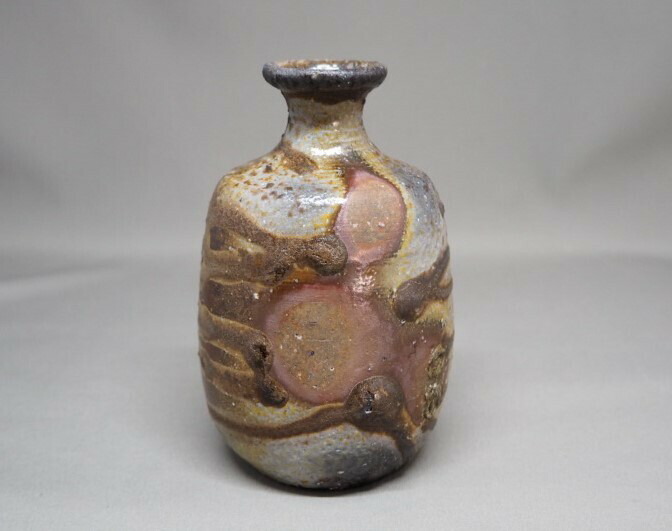 三面人形大徳利 臍徳利 花入 花瓶 一輪指し 江戸時代 レア古備前・レア