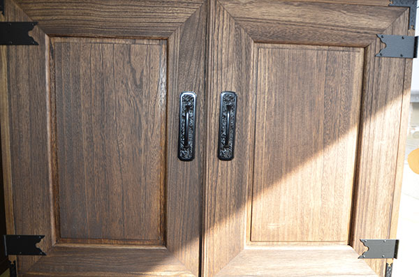 楽天市場】焼桐調 うづくり 牡丹 衣装桐箪笥 桐たんす 5段＋観音開き