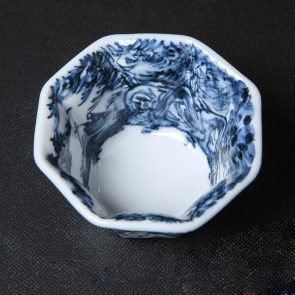 楽天市場】京焼・清水焼 村田幸之介作山水酒盃 手書き 【送料無料