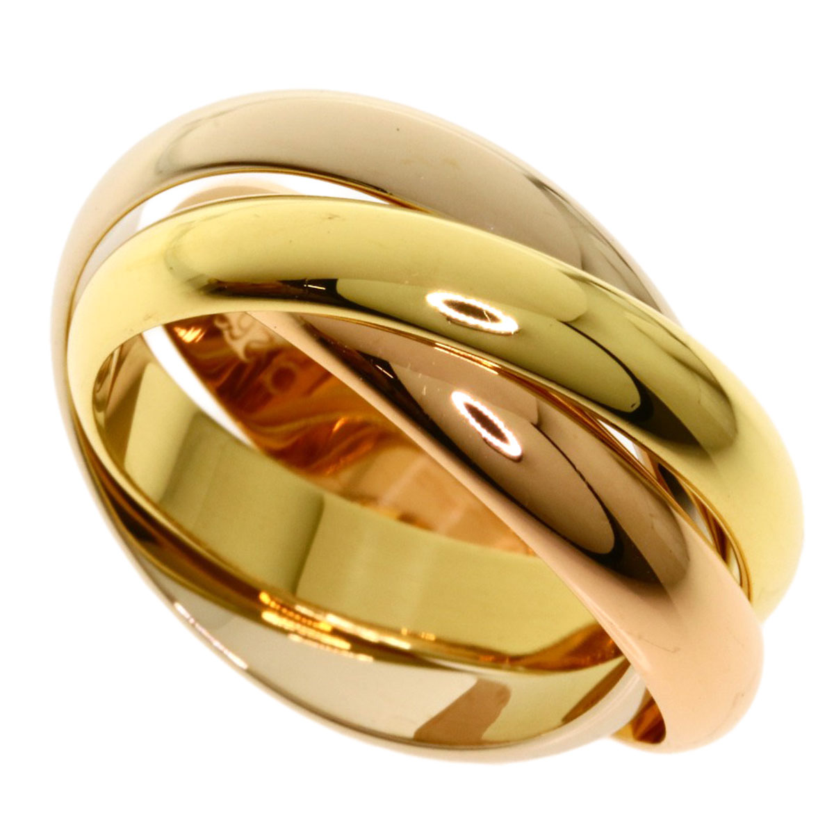 楽天市場】カルティエ トリニティリング #52 スリーゴールド リング