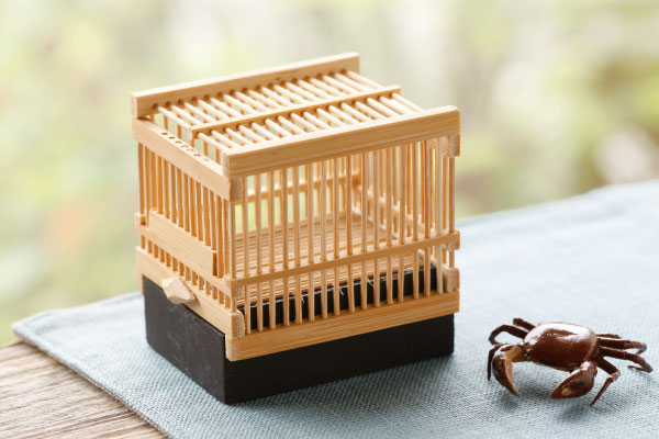 楽天市場】竹細工 虫かご 角(約)横幅5.5×奥行き4.5×高さ5.5cm : かごや