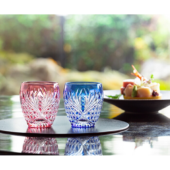 すみれ コレクター 売り切り 処分品 碗型 氷コップ 格子紋 ブルー足