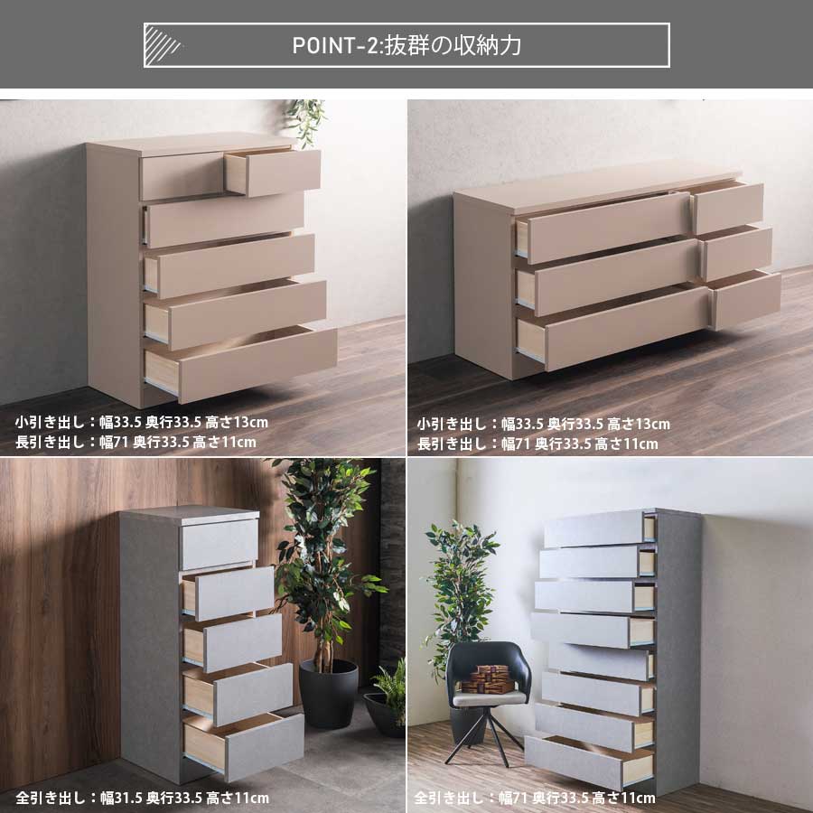 楽天市場】タンス チェスト ローチェスト 幅120 3段 完成品