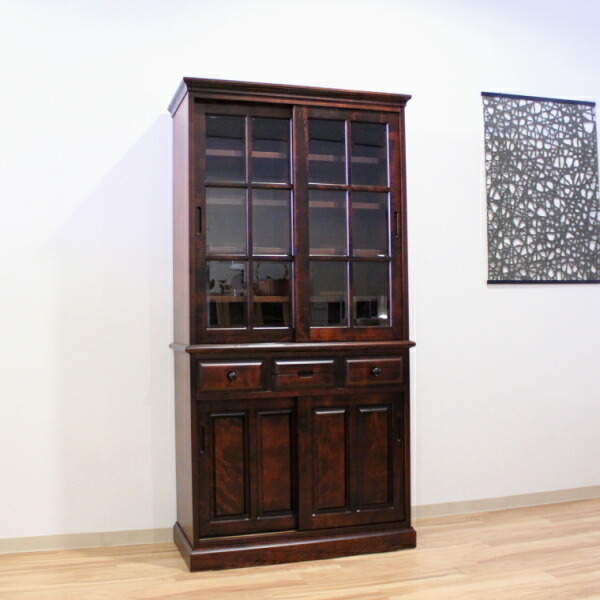 楽天市場】上質な北海道産の重厚な深みのある伝統の民芸家具スライド式