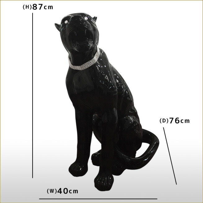 楽天市場】ブラックパンサーの置物 イタリア製 パンサーのオブジェ 黒