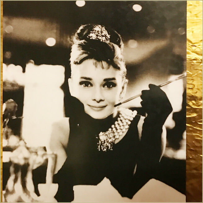 オードリー・ヘプバーン イラスト 大判 woodprint オードリー