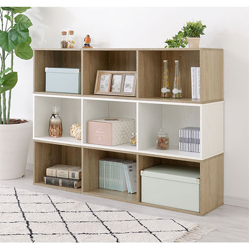 楽天市場】絵本棚 おもちゃ 収納 ラック ロータイプ 横長 木製 一段