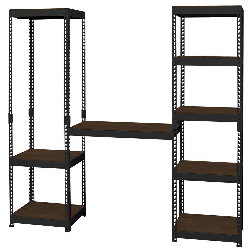 楽天市場】【法人宛限定】メタル＆ウッド5段シェルフ W510 D410 H1800