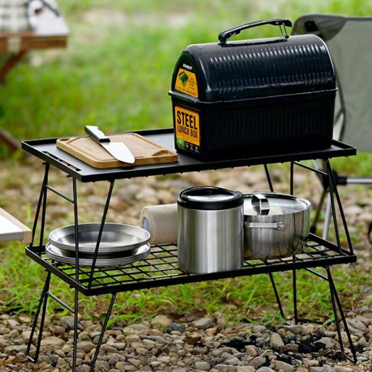 お得☘️アウトドアテーブル2個 折りたたみ フィールドラック 収納