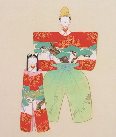 楽天市場】上村松園 掛け軸 『御ひな之図』 送料無料 【掛軸】【一間床