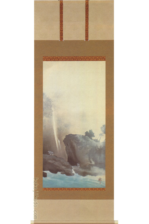 掛け軸 横山大観 曙色 紙本 名品 複製 希少 茶道具 掛軸 美品 です